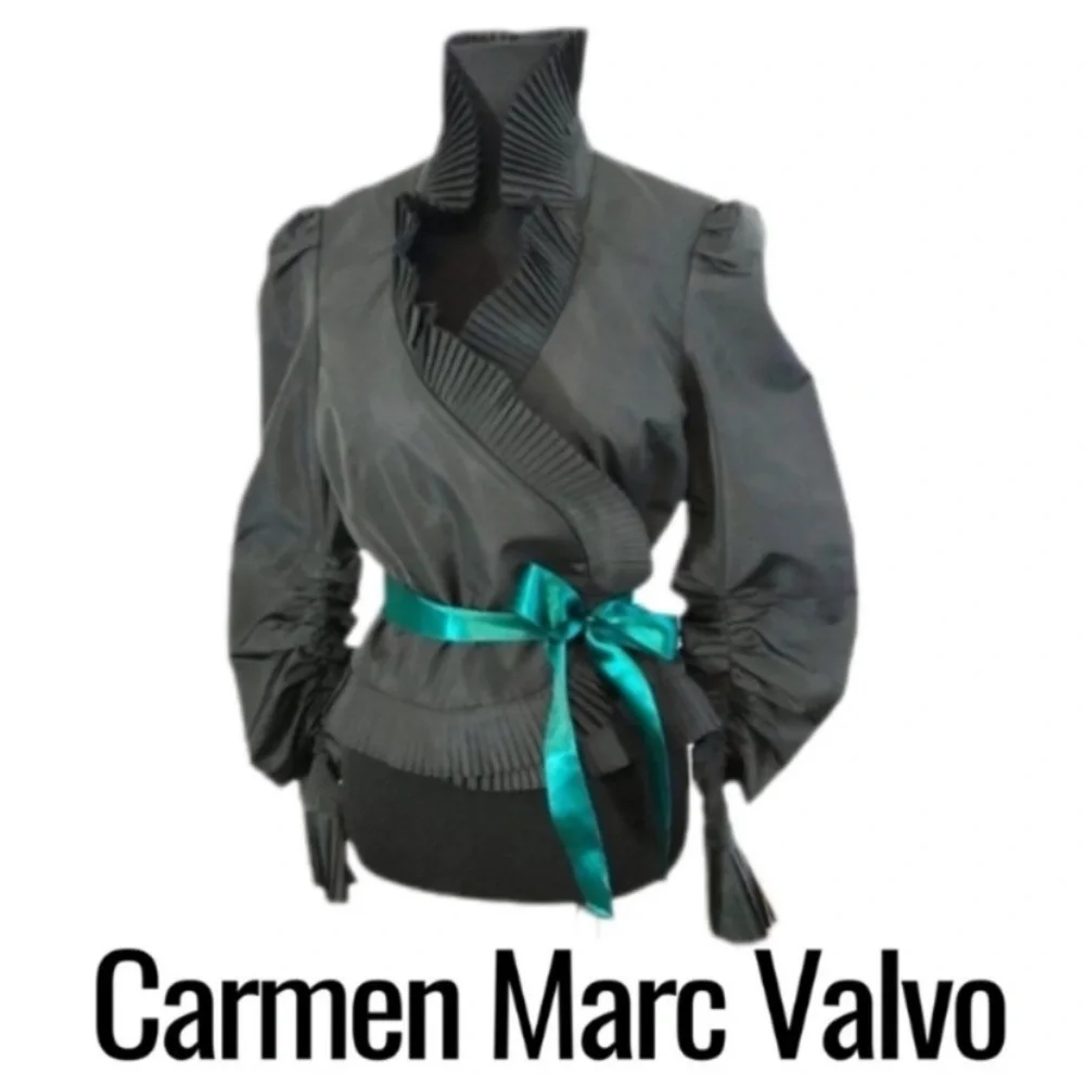 NEW Carmen Marc Valvo Women's Black Jacket Size 8 - Picture 8 of 13